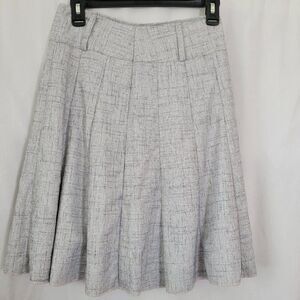 Oxygen Skirt zip pleated gray Small tweed Academia Preppy Corpcore Twee Retro